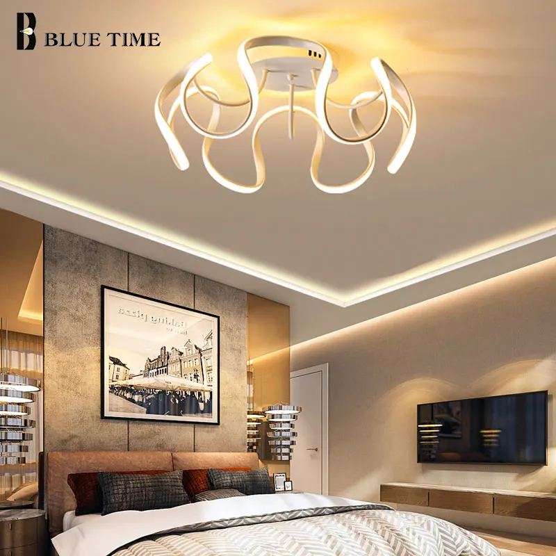 Белая и золотая современная светодиодная люстра подвесной светильник