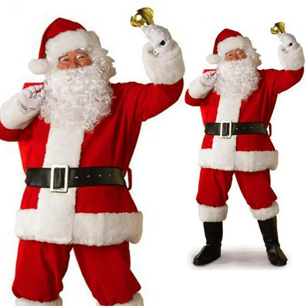 

Новогодний мужской костюм Санта-Клауса 2022, Праздничный Рождественский наряд для отца