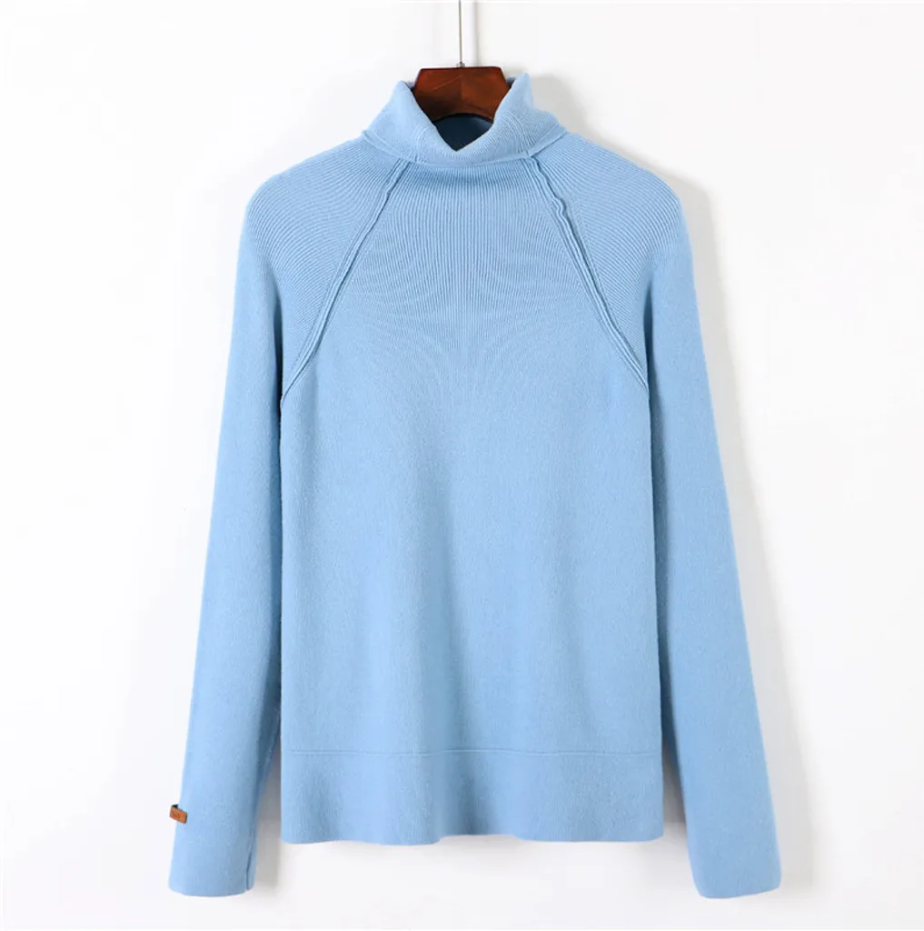 Womail, женский свитер, водолазка, Trui, однотонный, Maglione, пуловер, свитер,, Повседневный, длинный рукав, вязанный жакет, maglioni donna N05