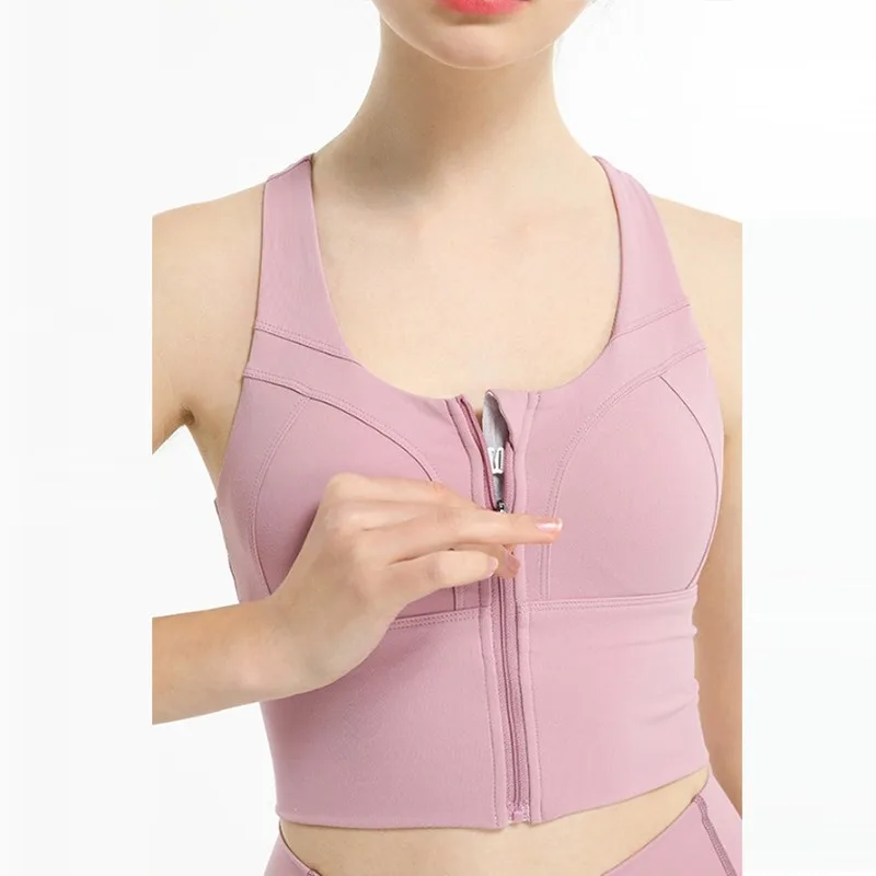 Front Zipper Movement Shockproof Top Women
