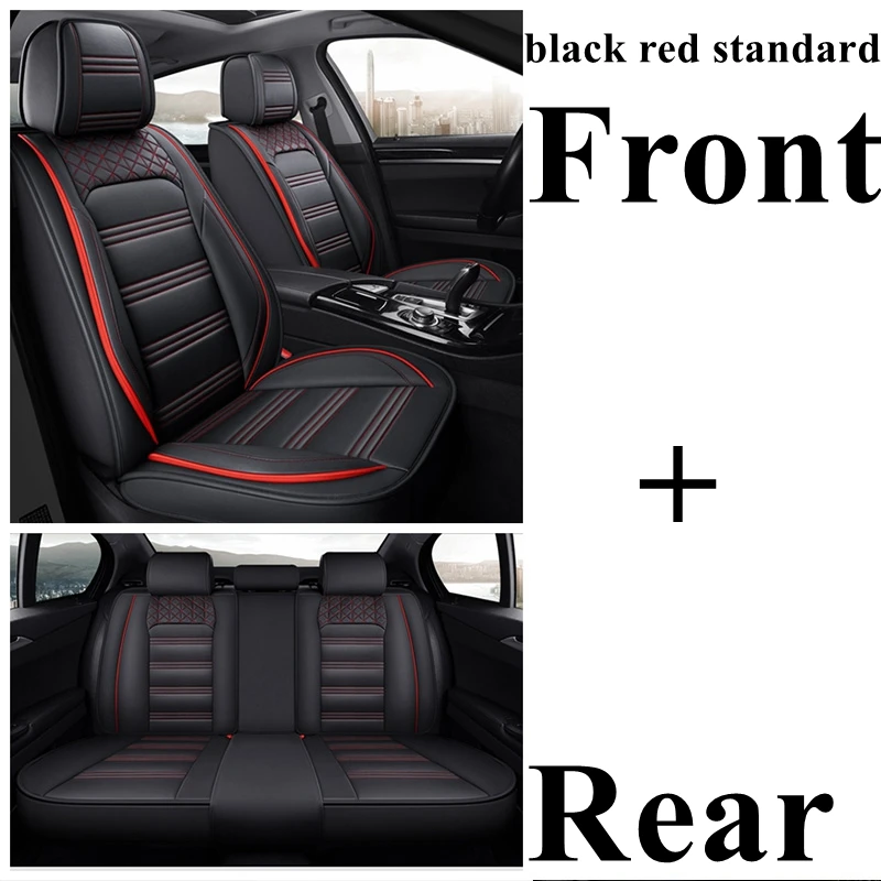 black red standard Dingdian Чехол автокресла для Mercedes Benz A B C C200 C220 w203 A160 w205 C180 C200K C250 C280 C300 C350 C450 G350d G500 B180 B200 B260 - Название цвета: black red standard
