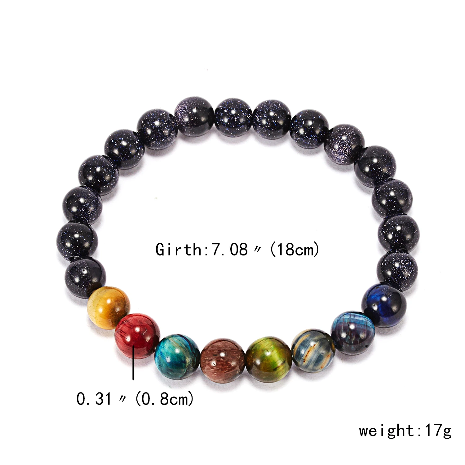 

2021 Eight Planets Bead Bracelet Men Natural Stone Universe Yoga Chakra Solar System Bracelet for Men Jewelry Drop Shipping MY3