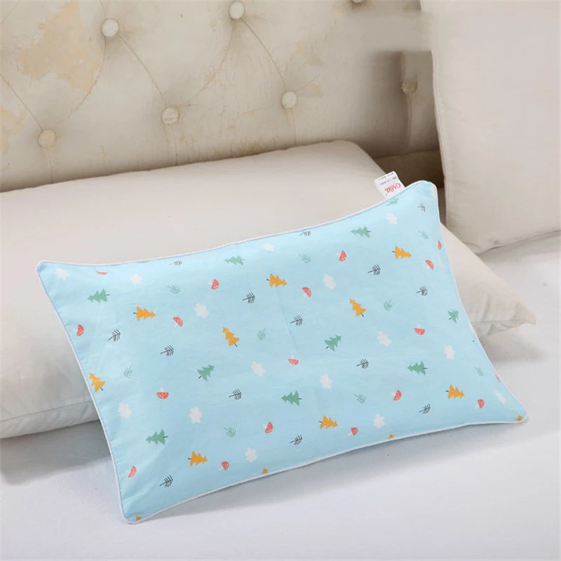 

Rectangular Pure Cotton Children's Pillow High Resilience Pillow Core Kindergarten Kids Student Cartoon Pillowcase Zipper Design