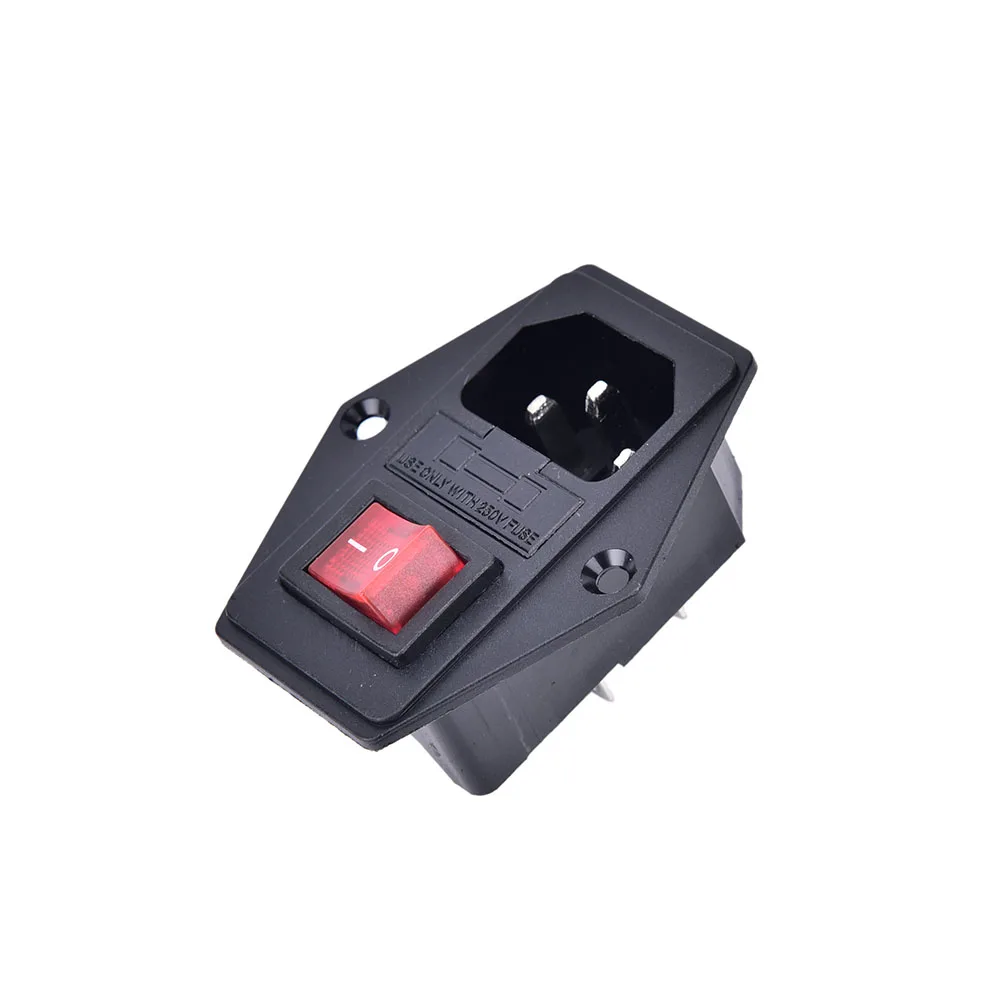 3Pin Iec320 C14 Входной модульный Штепсель выключатель предохранителей штепсельная