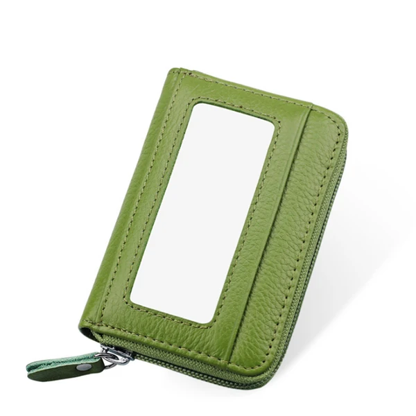 KB08 green Кошелек из натуральной кожи RFID горизонтальный и Вертикальный чехол для карточек ID держатель карты Чехол для кредитной карты мульти-карты кошелек Лидер продаж - Цвет: KB08 green