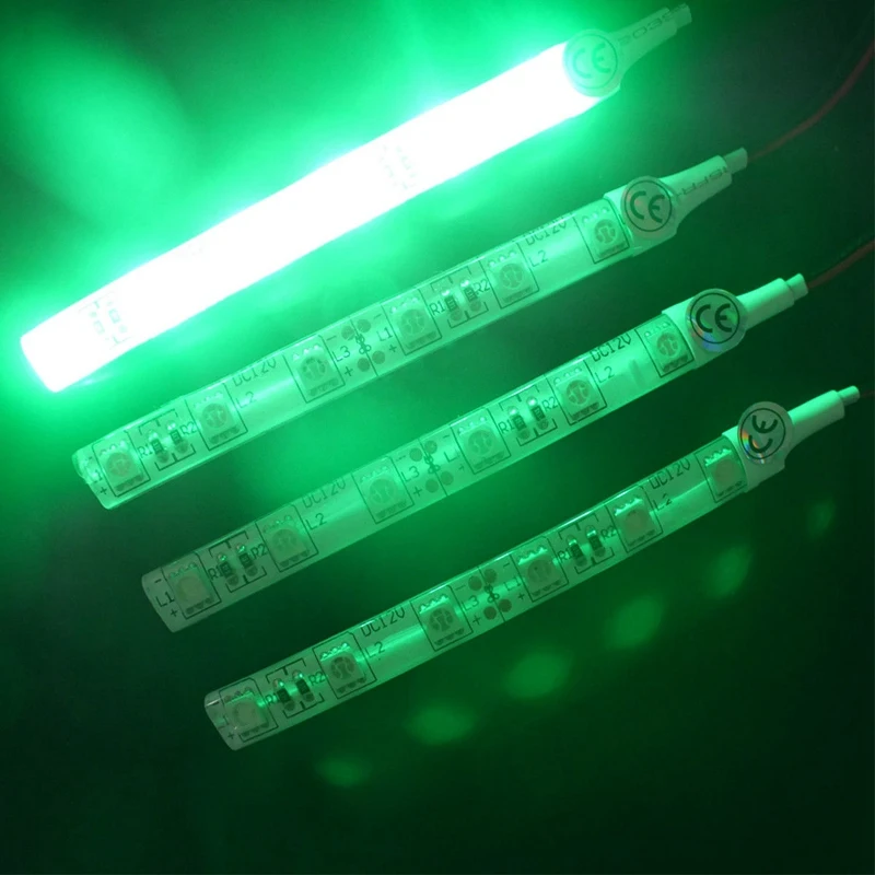 10Pcs 10Cm Waterproof Green 5050 Led Strip Lights Dc 12V Caravan Boat Car | Освещение