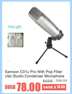 Samson C01u Pro конденсаторный микрофон для мониторинга в реальном времени с студийным монитором наушники Sr950 для вещания музыки записи