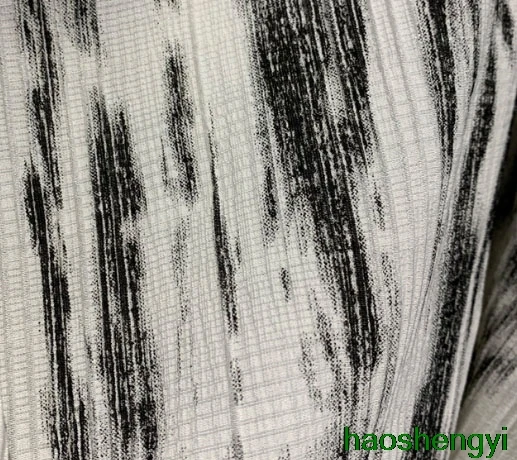 Белая хлопковая и льняная ткань в китайском стиле с рисунком чернил вертикальной