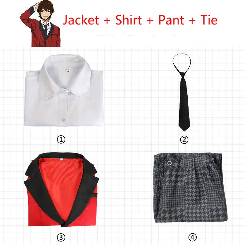 4pcs Cosplay Costume Ryouta Suzui Yumeko Jabami Kirari Momobami Yumemi Yumemite School Uniforms for Men Women C88132AD |