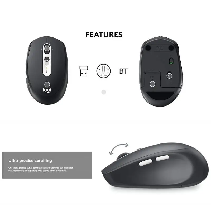 

Logitech M590 Wireless Mouse ,Unifying Bluetooth-compatible Dual mode Computer Laptop Flow Mouse2.4g wireless mouse