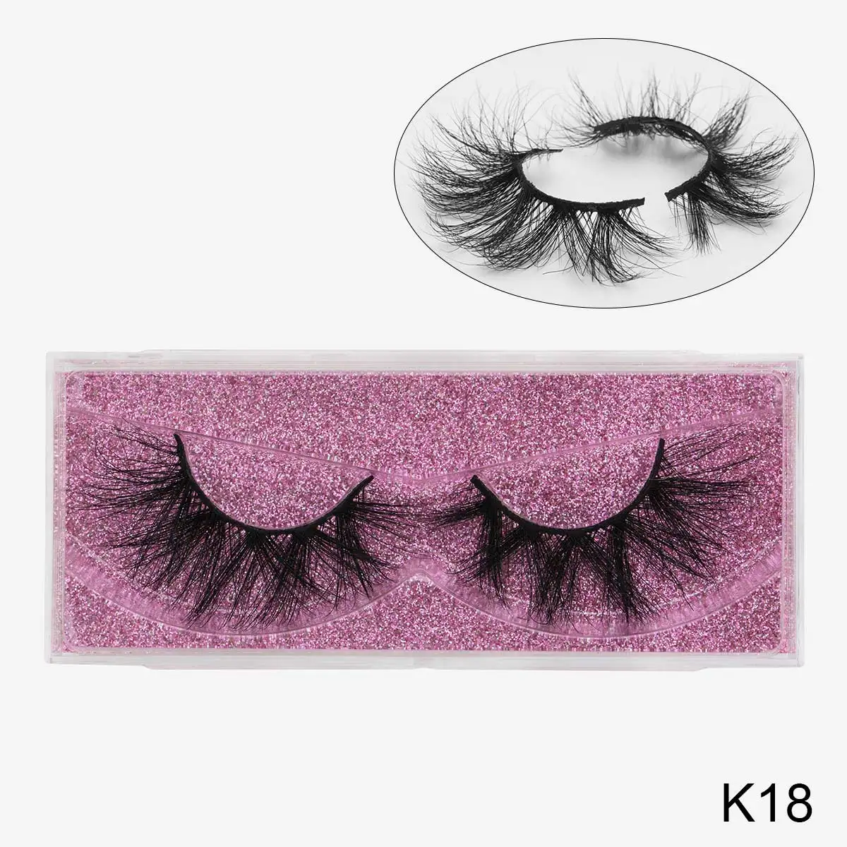 k18 DYSILK Роскошные 5D норковые Накладные ресницы с широким крестом пушистые норковые ресницы Инструменты для наращивания макияжа ручной работы норковые ресницы - Цвет: k18