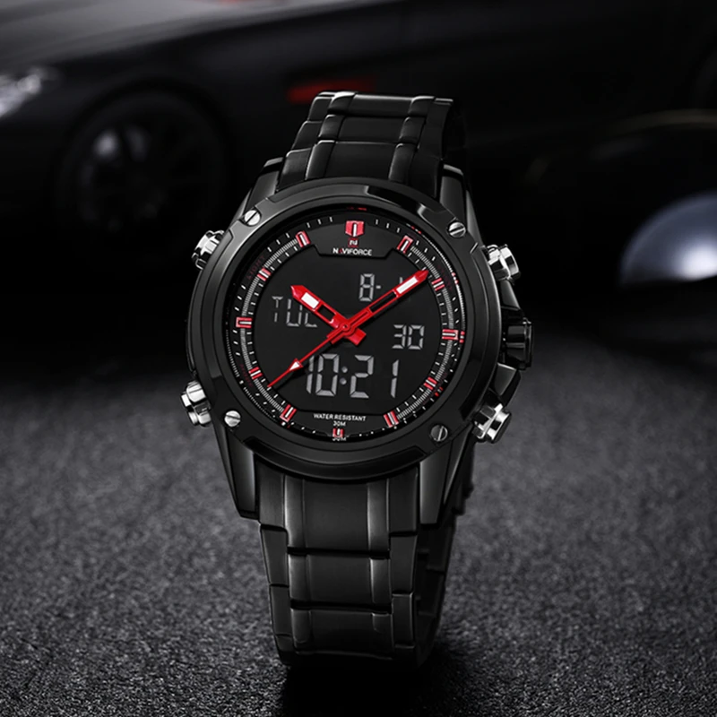 

NAVIFORCE Business Men Black Watches Military Luxury Quartz Man Watch Waterproof Wristwatches Male Date clock Relogio Masculino
