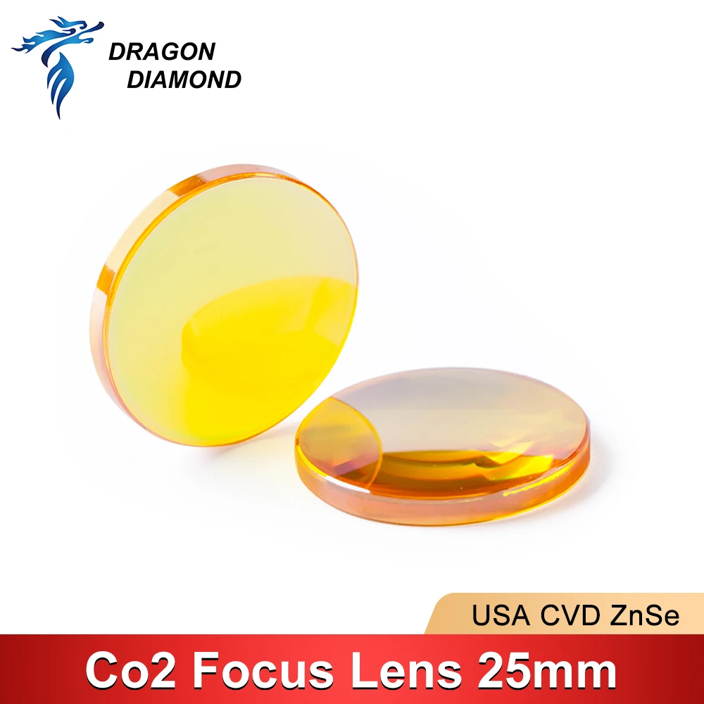 DRAGON DIAMOND USA ZnSe Co2 Laser Focus Lens Dia.25mm Focus Length 38.1-127mm For Co2 Laser Engraver Cutting Machine
