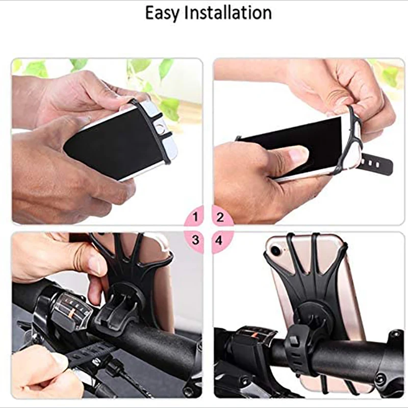 100pcslot motocycle bicycle phone holder for iphone 12 cellphone bike gps mount bracket universal mobile riding clip stand grip free global shipping