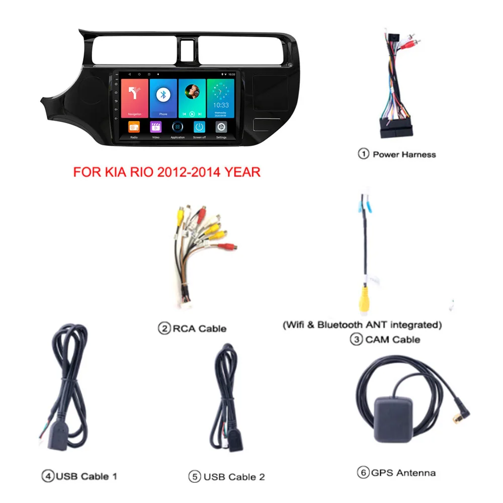 9 дюймов Android 2 Din Автомобильный мультимедийный плеер авторадио для Kia RIO K3 2011 2012 2013