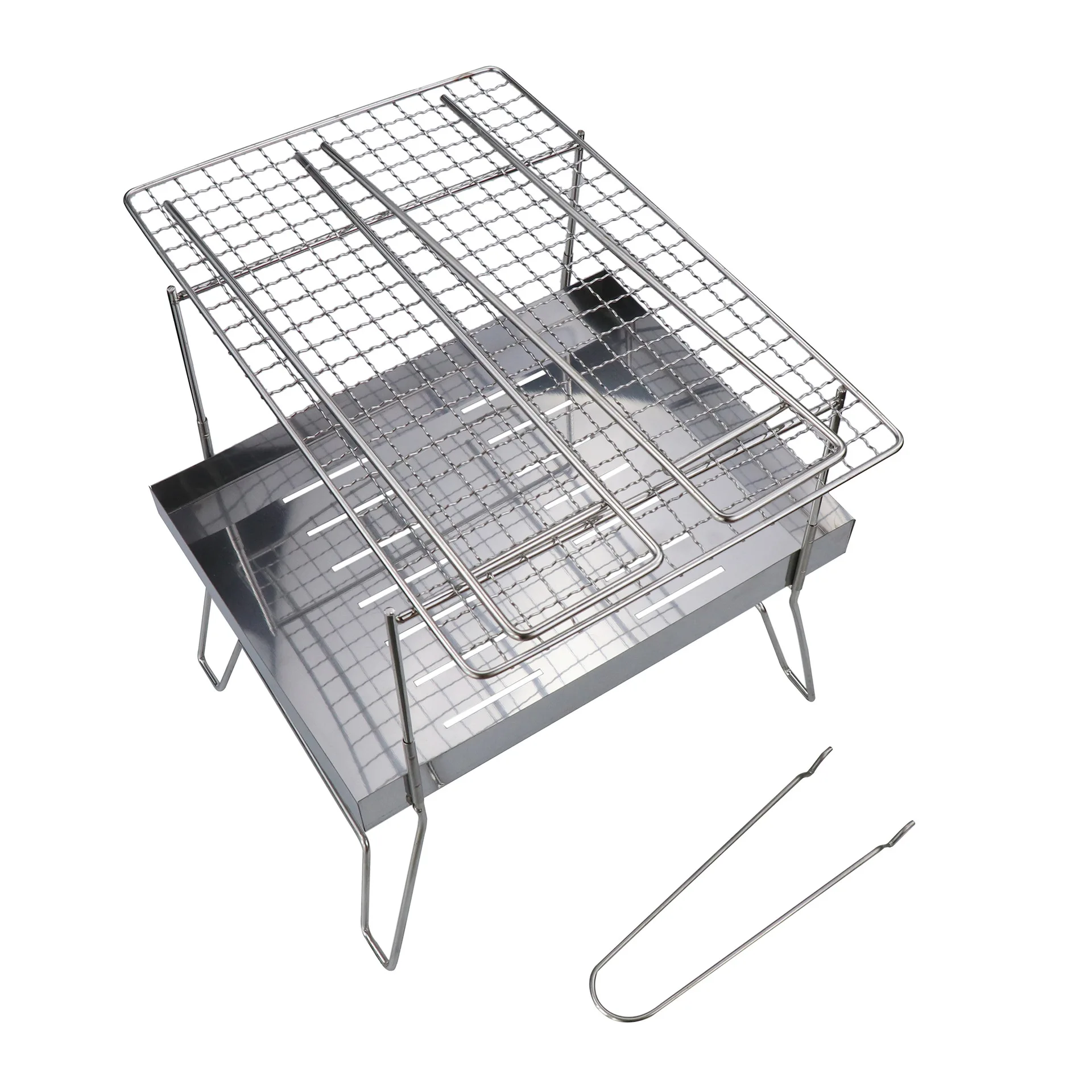 

New style square box Stainless steel barbecue oven outdoor BBQ Grill camping stove