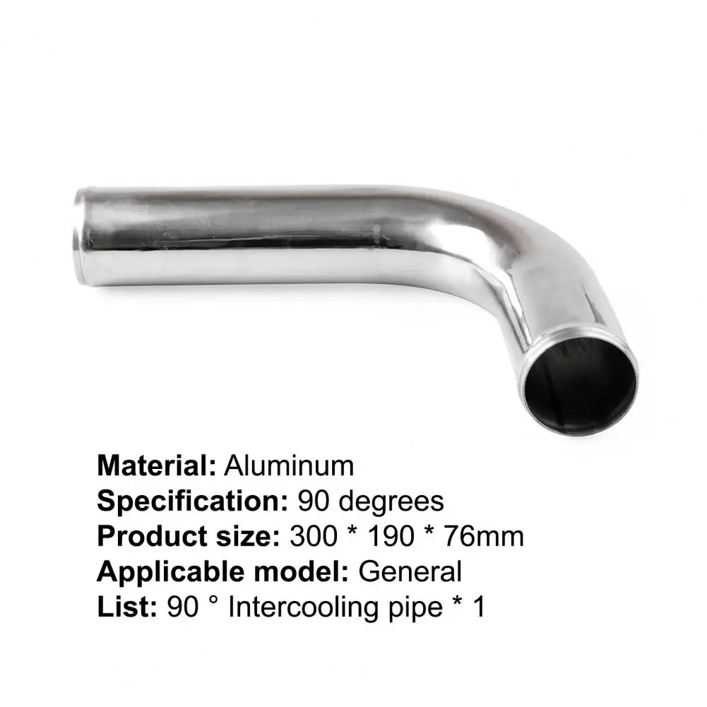 

50% Hot Sales 76mm Universal Intercooler Pipe 90 Degrees Elbow Aluminium Turbo Intercooler Air Intake Pipe for Vehicles