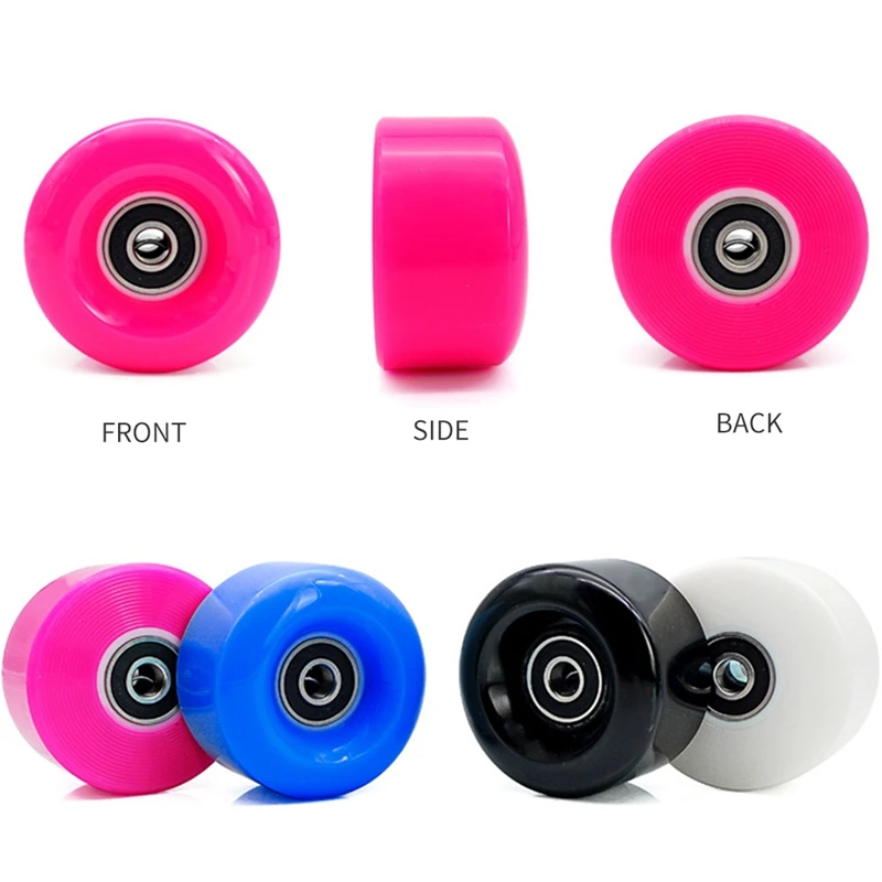 

4PCS Double Row Roller Skates Four-Wheel Roller Skates Roller Skates Non-Shiny Wheels PU Wear-Resistant Wheels