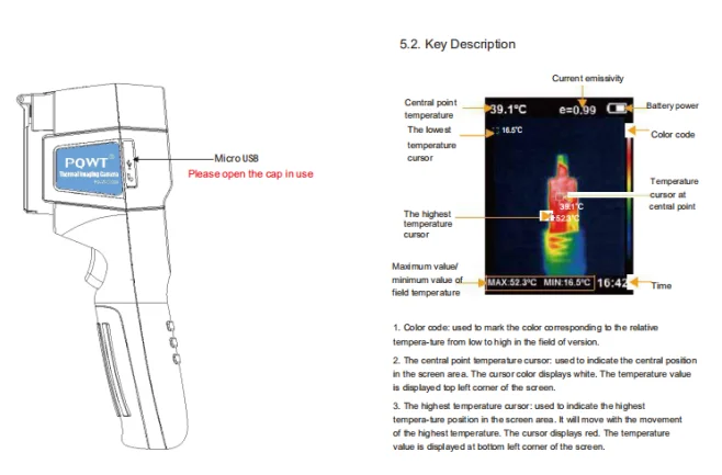

PQWT-CX220 Infrared thermal imager manufacture thermal imagining camera