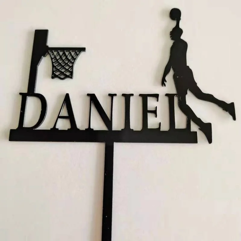 Тематический баскетбольный телефон акриловый Топпер для кексов Slam Dunk детей