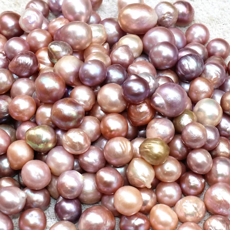 

High quality natural pearls DIY pearl Semi-finished pearl 11-13mm Baroque irregular Metallic luster pearls wholesale