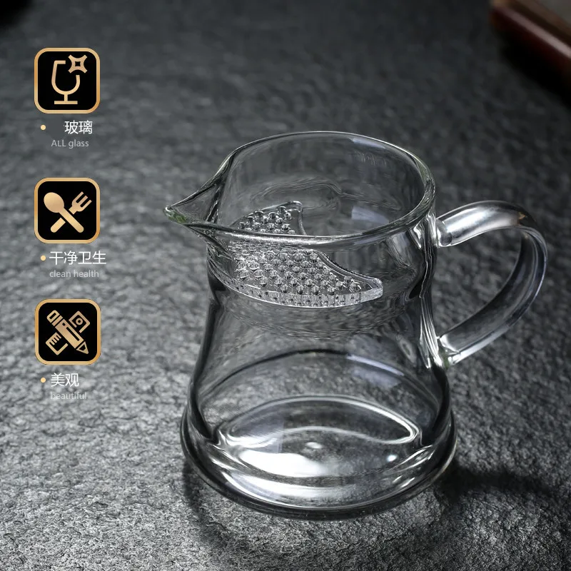 Glass Pitcher Beak Filter Tea Pot Heat-Resistant Crescent Green Public Cup Thick Olecranon Kung Fu Set | Дом и сад