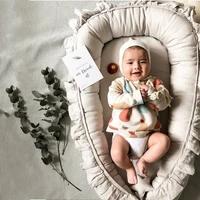baby nest ruffle baby bassinet for newborns travel bed stars design portable lounger cotton toddler crib breathable sleep nest