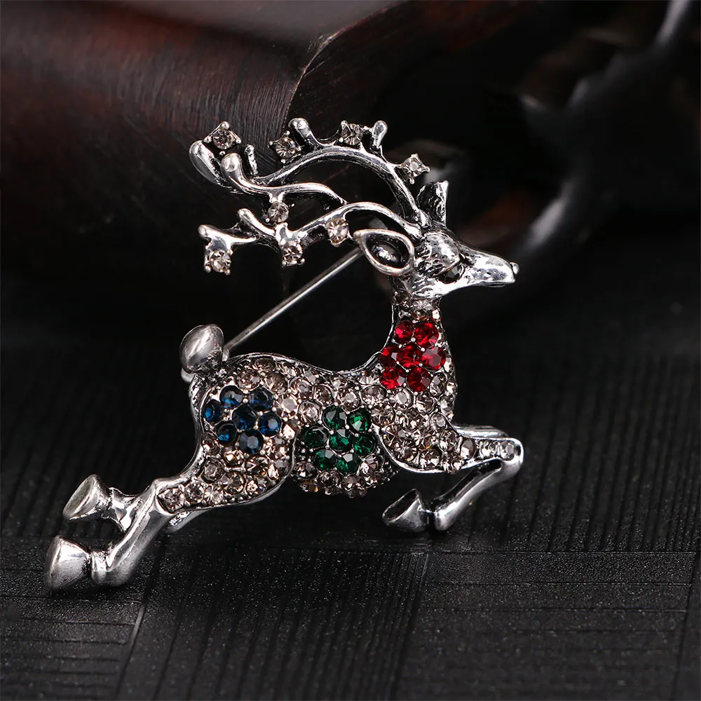Модные милые беговые Броши с оленями для женщин рождественские подарки