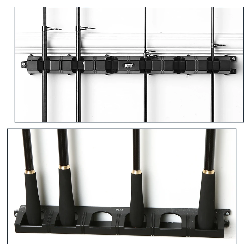 Настенная подставка для удочки 6 рыболовных удочек стойка хранения держатель
