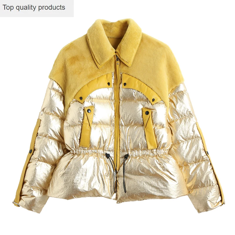 Женский пуховик 2020 корейский стиль белый утиный пух пальто для женщин свободные