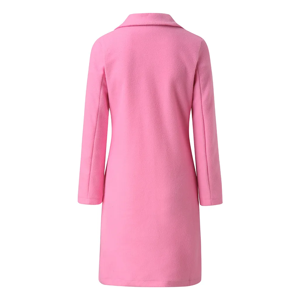 Chaqueta mujer, женское элегантное пальто из искусственной шерсти, тонкое женское длинное пальто, верхняя одежда, куртка abrigos mujer invierno