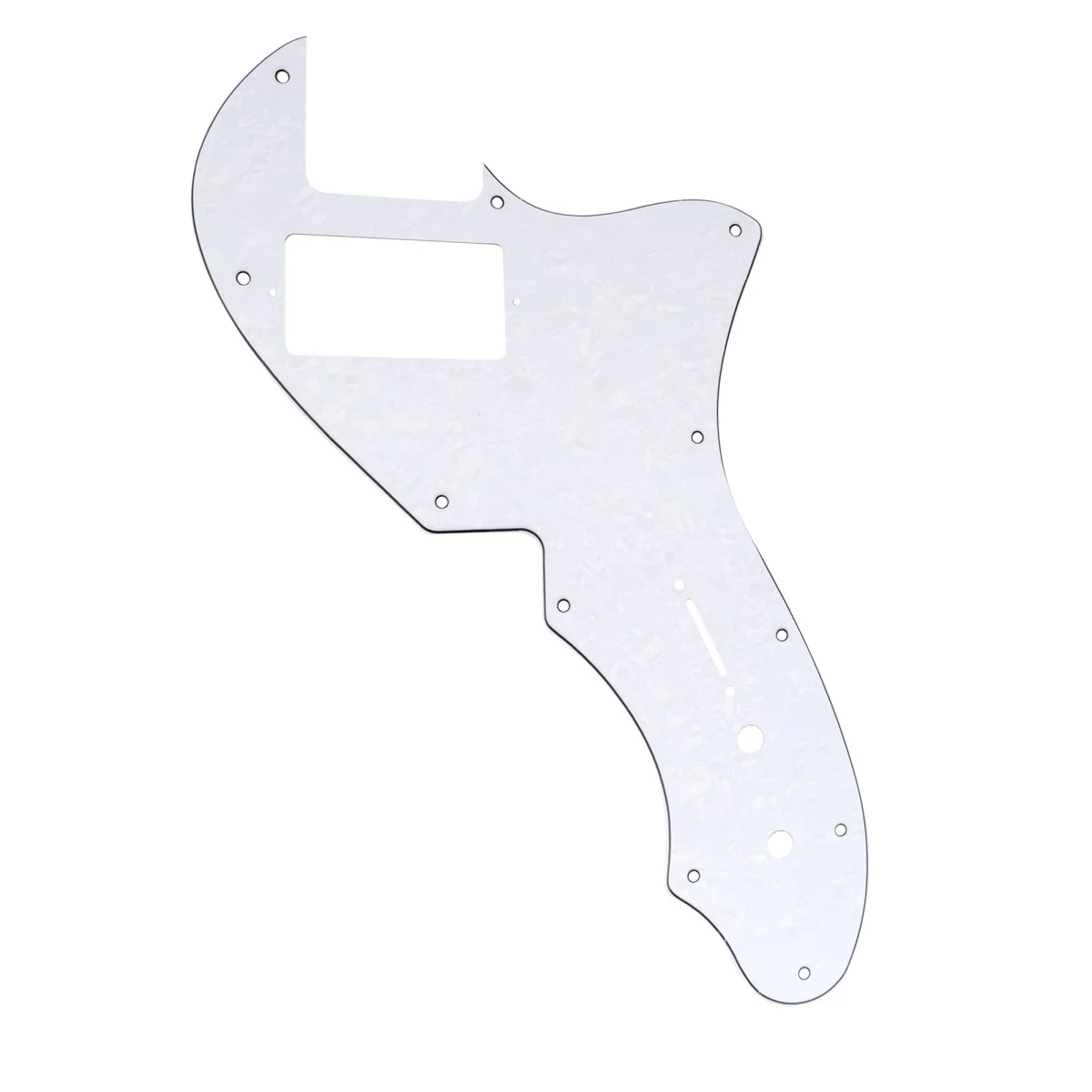 

Гитарная накладка Musiclily Pro с 11 отверстиями Single H для США Fender 69 Tele Thinline Style электрическая гитара, 4-слойная белая жемчужина