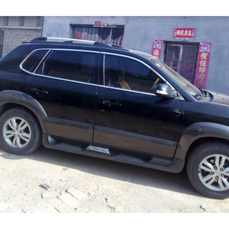 Lsrtw2017 304 нержавеющая сталь окна автомобиля планки для hyundai tucson 2004 2005 2006 2007 2008 2009 2010 2011 2012 1st поколения