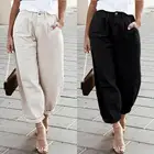 ZANZEA 2020 модные женские брюки с широкими штанинами, длинные брюки-карго, Длинные шаровары с карманами, уличная одежда, брюки-карго