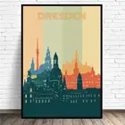 Плакат с изображением Дрездена, городского ретро-пейзажа, настенный Декор для дома