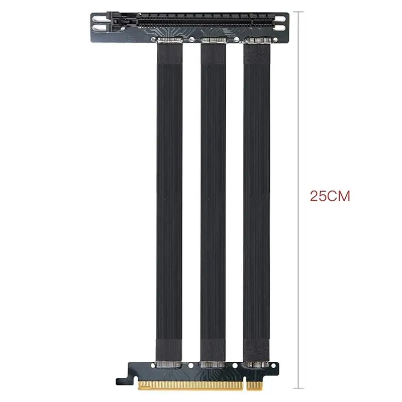 

PCI Express Riser Card PCI-E 4.0 x 16 Riser Card Extender Ribbon Flexible Extension Cable for Computer Graphic Cards