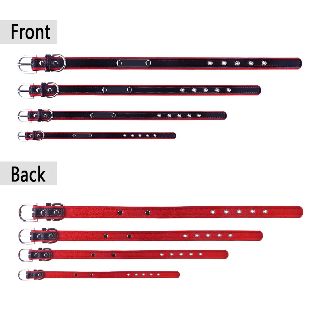Кожаный персонализированный ошейник и галстук AiruiDog для собак кошек именная