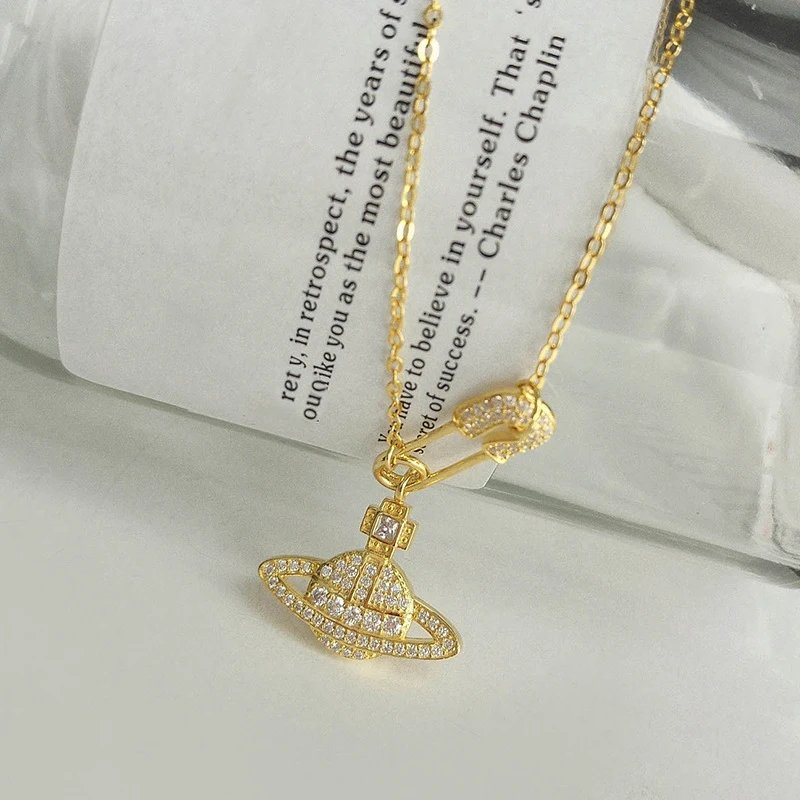 Ожерелье Вселенная 100% Стерлинговое Серебро 925 пробы полностью CZ камни кулон