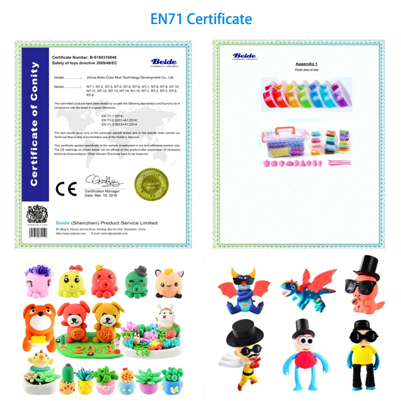 Полимерная глина для моделирования без запекания 36 цветов флаффи слайм игрушки