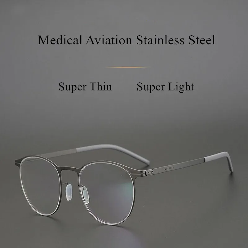 Немецкие Брендовые очки для мужчин и женщин медицинские винтажные круглые