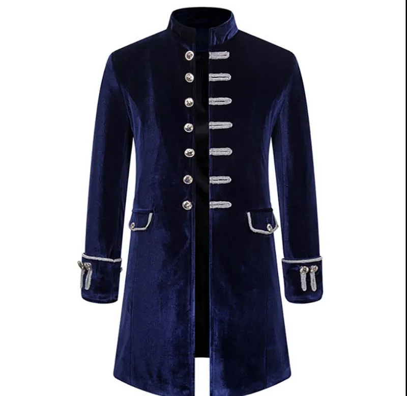 Мужская бархатная куртка в стиле стимпанк карнавальный костюм для косплея |