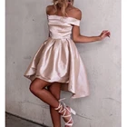 Новинка платье с открытыми плечами для выпусквечерние вечера Вечернее платье для выпускного вечера индивидуальное ТРАПЕЦИЕВИДНОЕ без рукавов на молнии официальное платье Бесплатная доставка