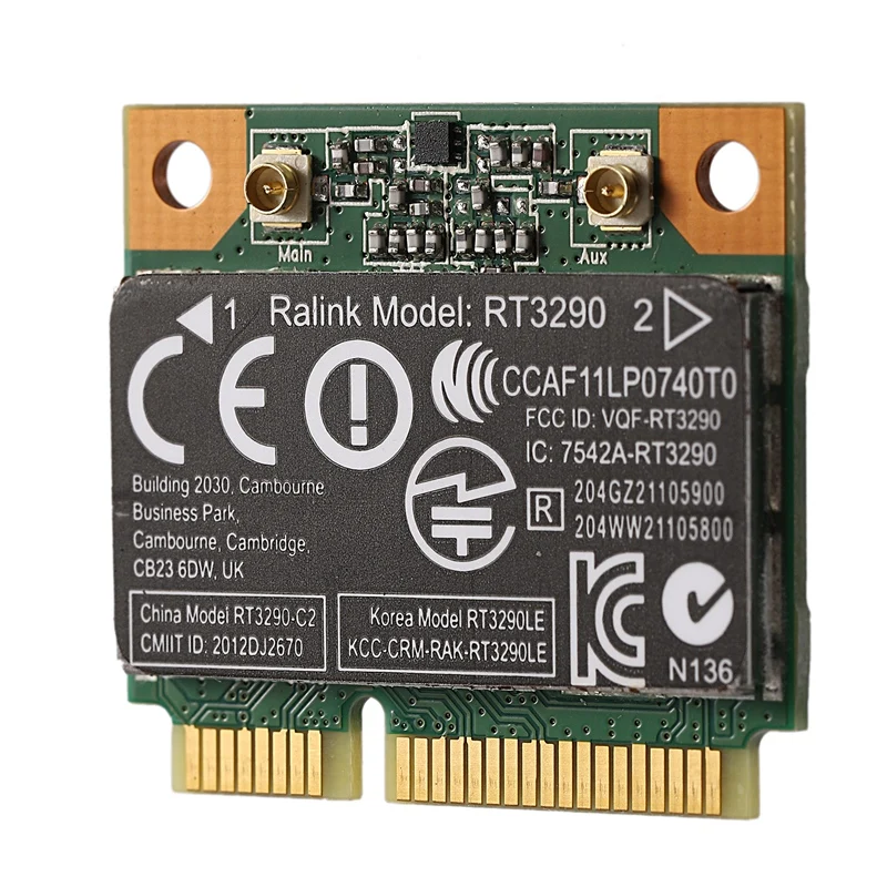 Новый 150 Мбит/с 2 4 ГГц RT3290 802.11B/G/N беспроводной Wlan WIFI + Bluetooth BT 3 0 Половина Mini PCI-E карта