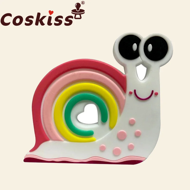 

Coskiss 1pcs Silicone Teether Snails Baby Teether Toy BPA Free Chewable Silicone Teething Toys For Infant Gift Baby Care Toy