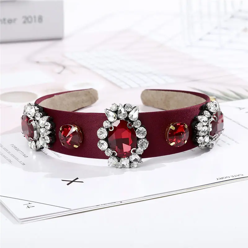 Jewelry Baroque Luxury Pearl Crown Tiara Hairband Rhinestone Band Diadem Women Headbands Bridal Hair Accessories Girl Party Gift |