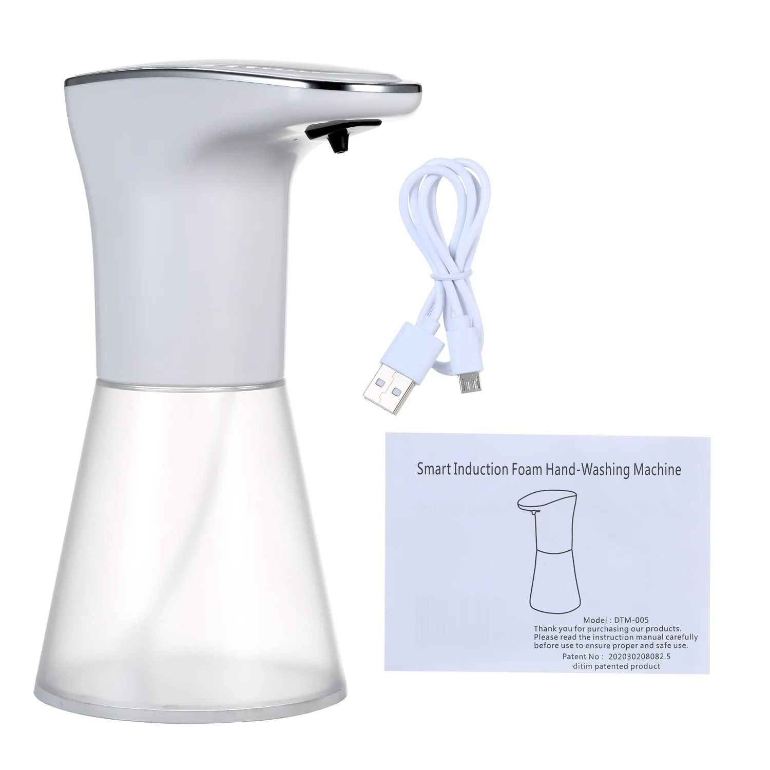

350ml Automatic Induction Foam Sanitizer Sprayer USB Foaming Hand Sanitizer Dispenser Touchless Foam Hand Soap Dispenser