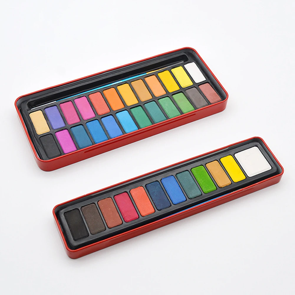 12/18/24 цветов портативный твердый пигмент акварель краска для кисти товары