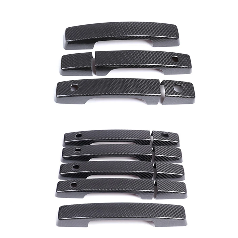 

Чехол из натурального углеродного волокна для внешней боковой дверной ручки, декоративная отделка, подходит для Land Rover Defender 90 110 2020-22, автомо...