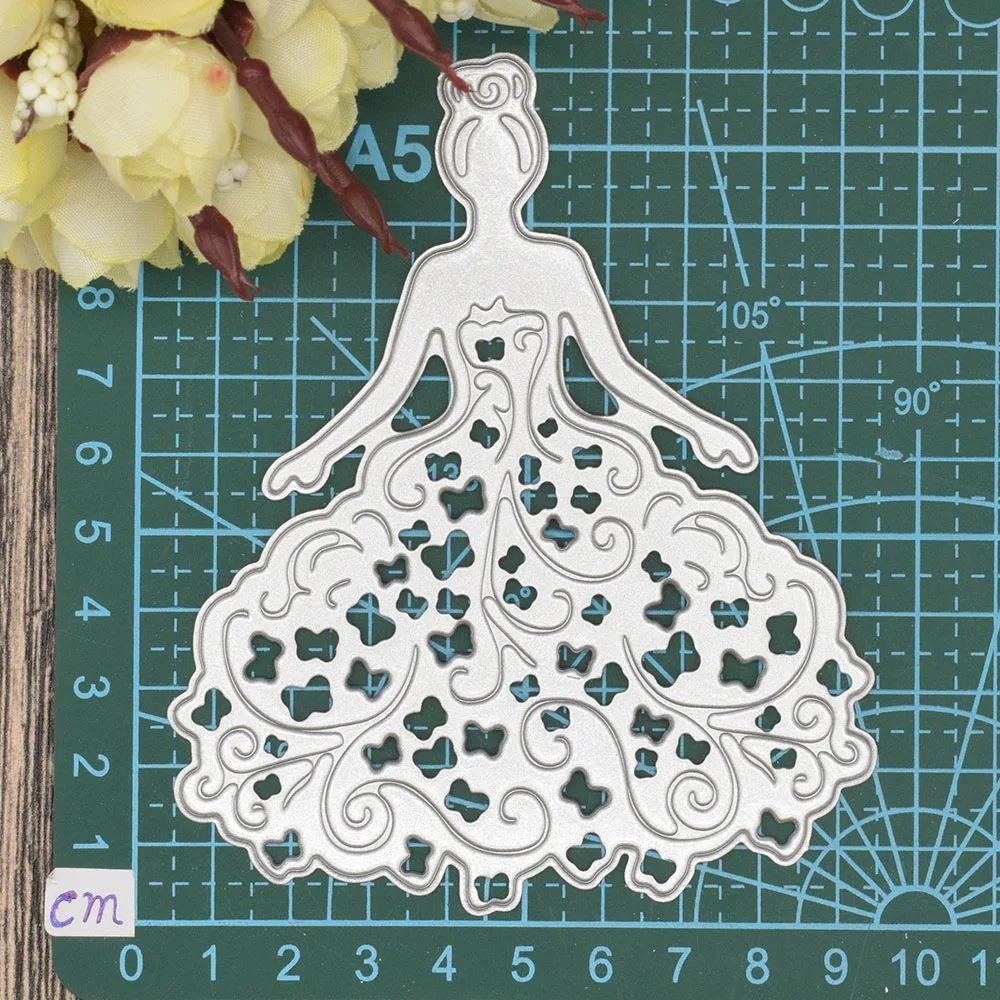 Металлические Вырубные штампы для свадебной карты девушки невесты скрапбукинга