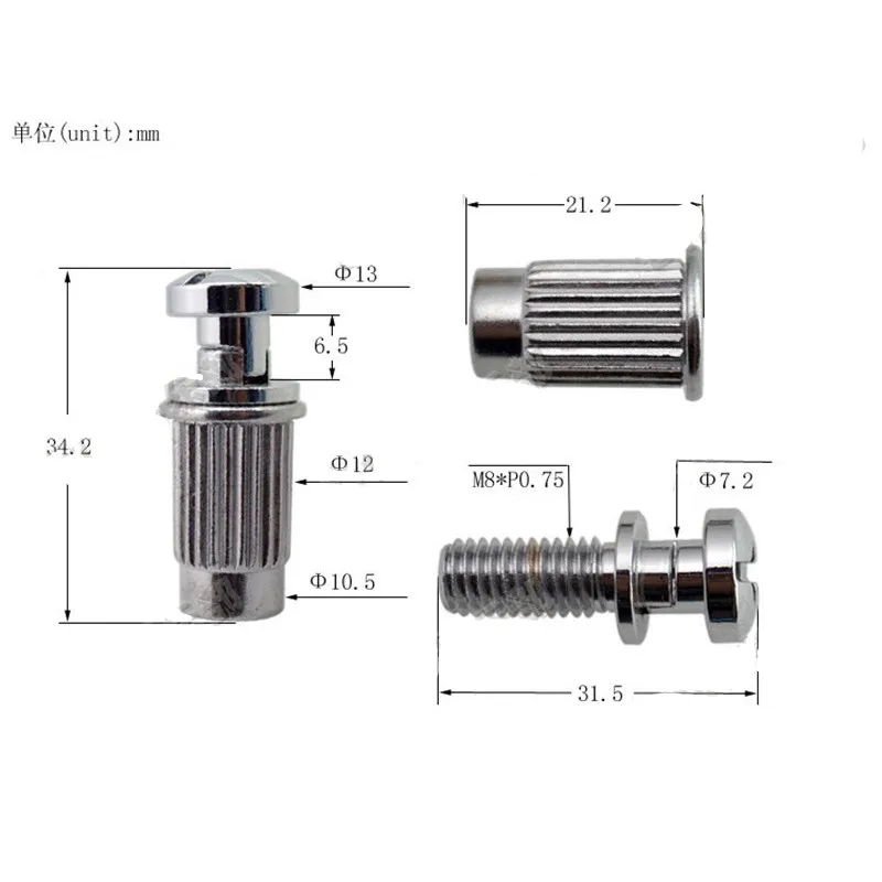 Набор хромированных 4 струнных басовых настраиваемых мостов и стоп Басов для